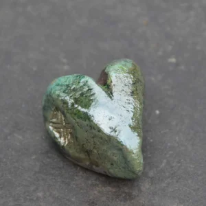 Hjärta i Raku | Grönt